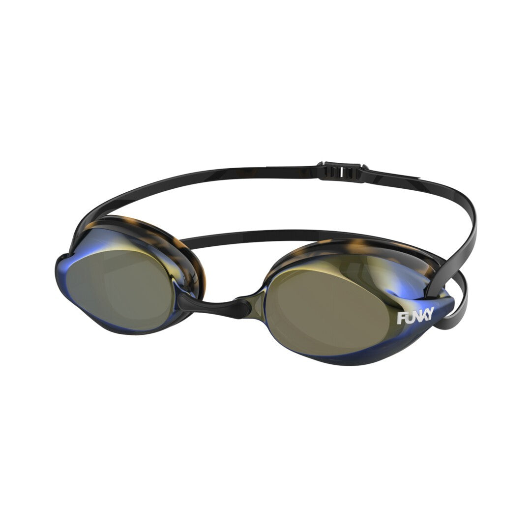 Training Machine Goggle- Cracked Gold Mirrored