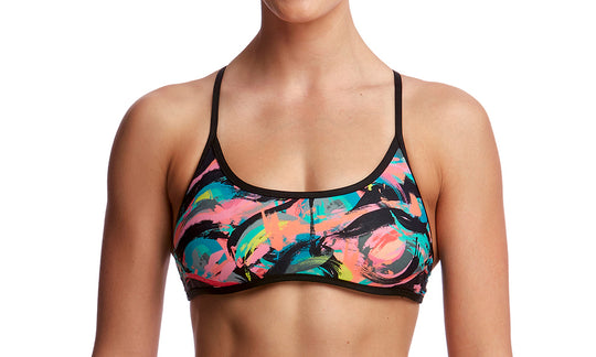 Cross Back Tie Bikini - Crazy Painter