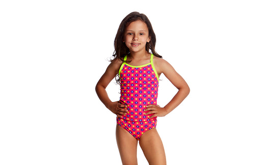 Girls Toddler Tankini & Brief- Daisy Dots