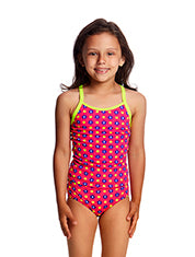 Girls Toddler Tankini & Brief- Daisy Dots