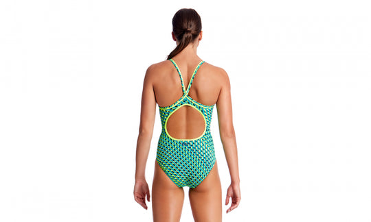 Diamond Back One Piece- Green Gator