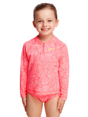 Girls Toddler Zippy Rash Vest- Sweet Venom