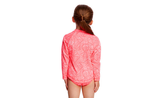 Girls Toddler Zippy Rash Vest- Sweet Venom