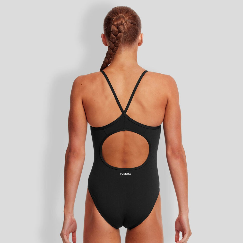 Girl's Diamond Back One Piece- Still Black