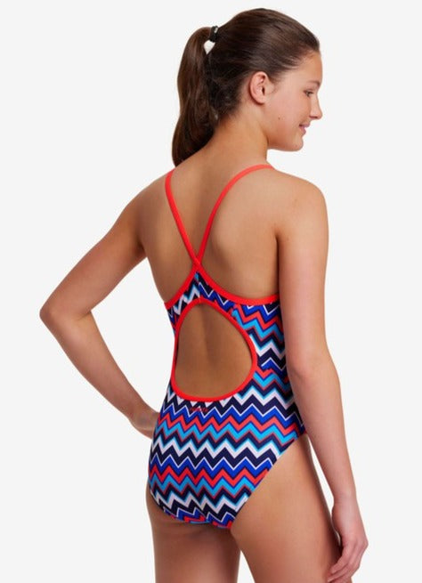 Girl's Diamond Back One Piece- Nautical Mile