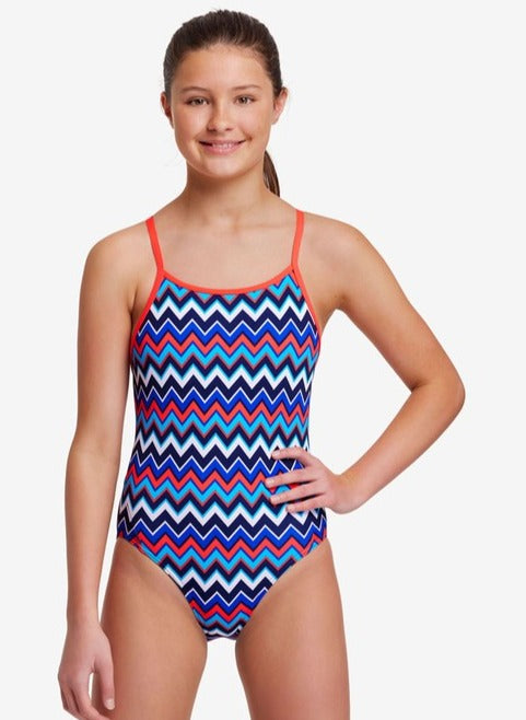 Girl's Diamond Back One Piece- Nautical Mile