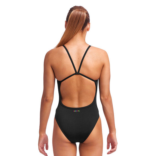 Girl's Single Strap One Piece- Still Black