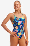 Diamond Back One Piece- In Bloom