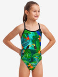 Girl's Single Strap One Piece- Lost Forest