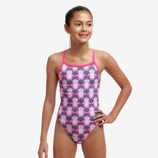 Girl's Single Strap One Piece- Pen Guy