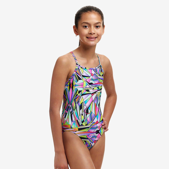 Girl's Diamond Back One Piece- Scissor Kick