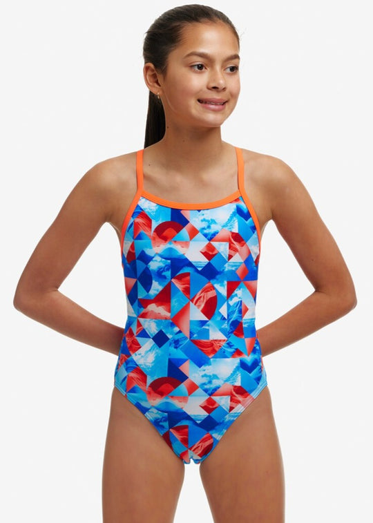 Girl's Single Strap One Piece- Big Swell