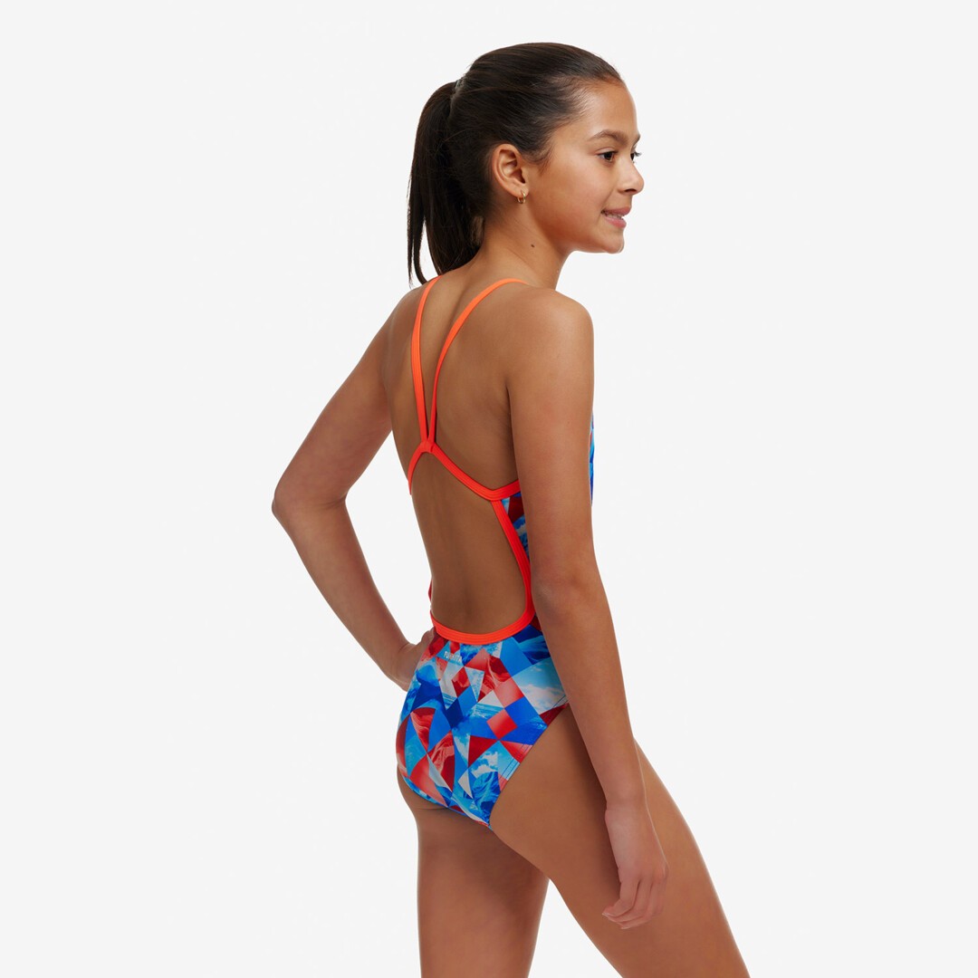 Girl's Single Strap One Piece- Big Swell