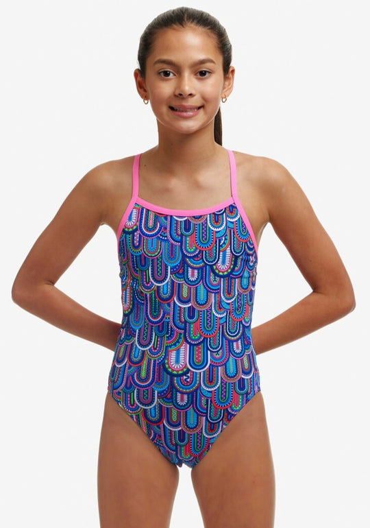 Girl's Single Strap One Piece- Spread My Wings