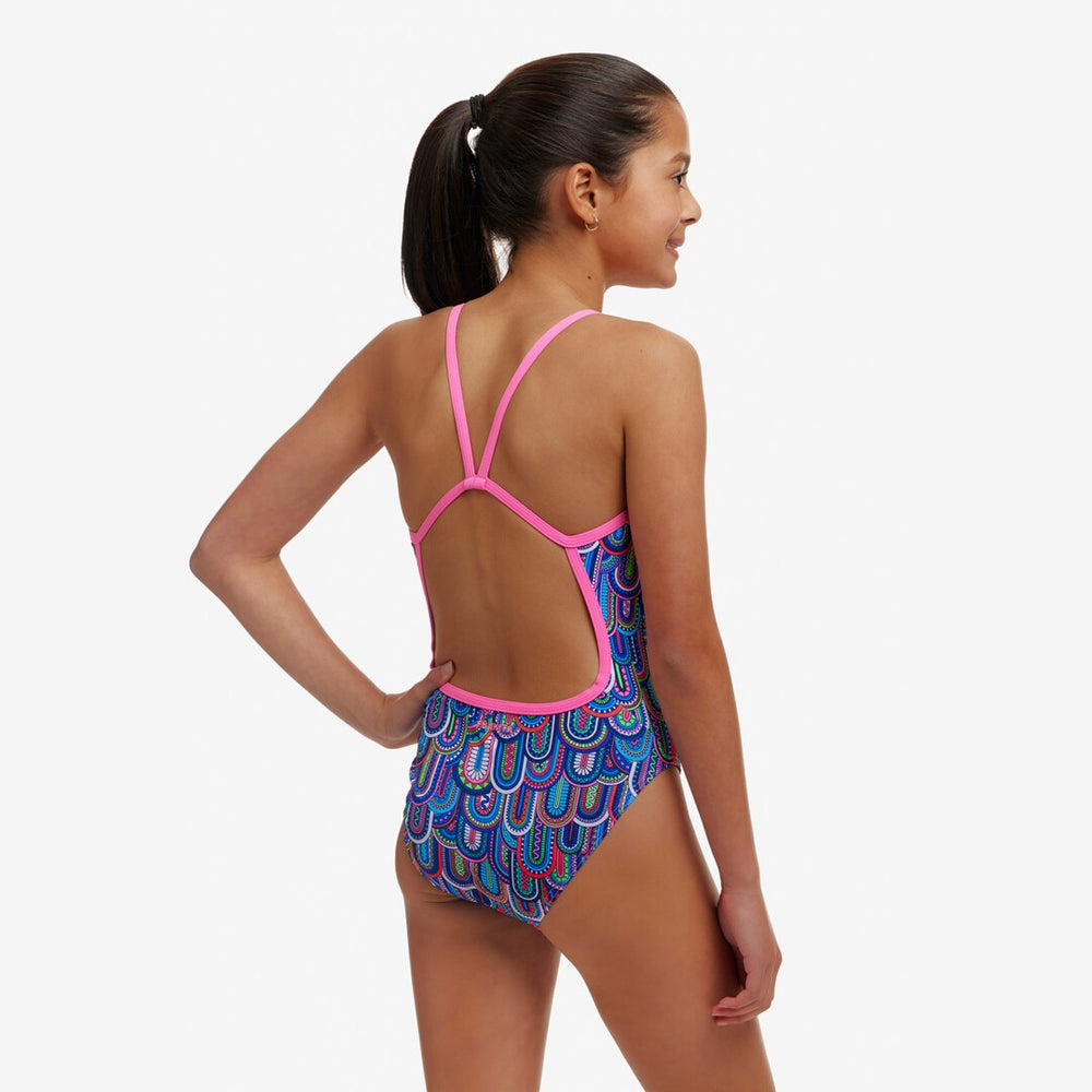 Girl's Single Strap One Piece- Spread My Wings