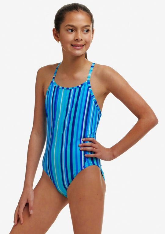 Girl's Diamond Back One Piece- Lane Lines
