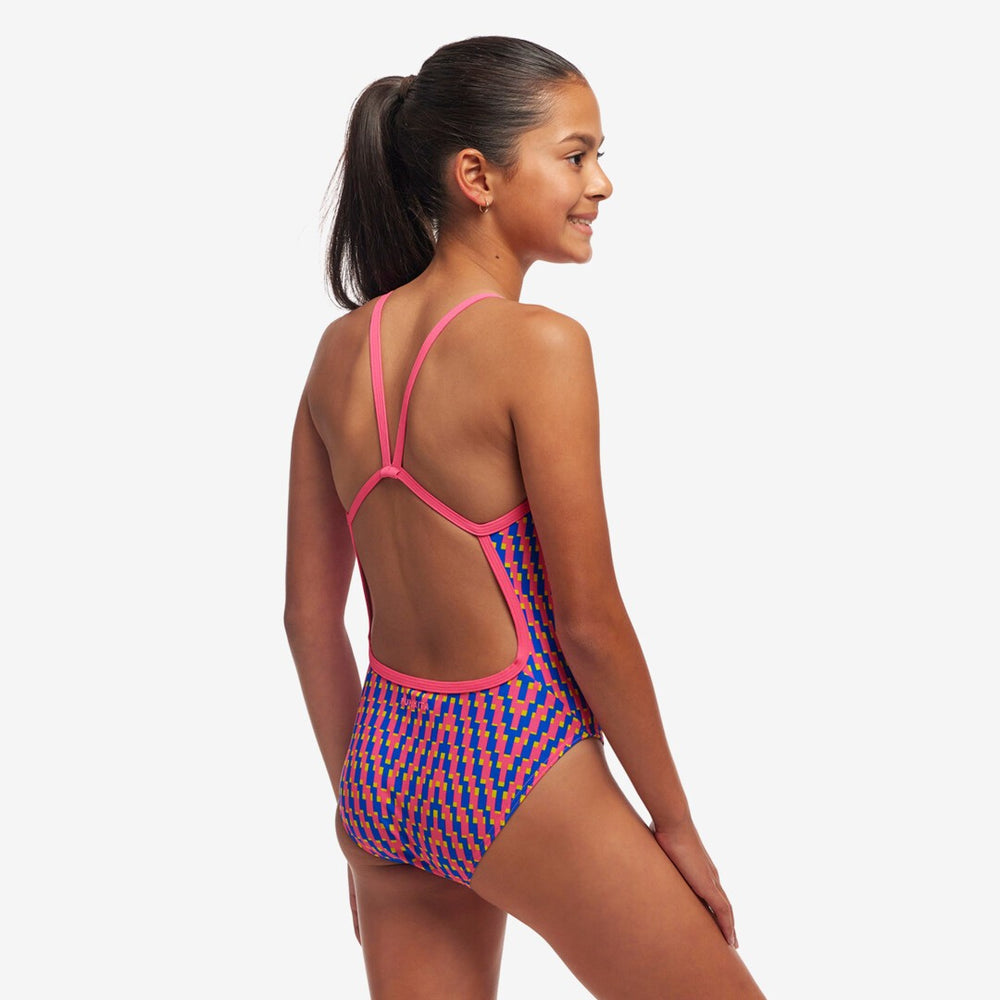 Girl's Single Strap One Piece- Daily Steps