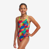 Girl's Diamond Back One Piece- Stroked