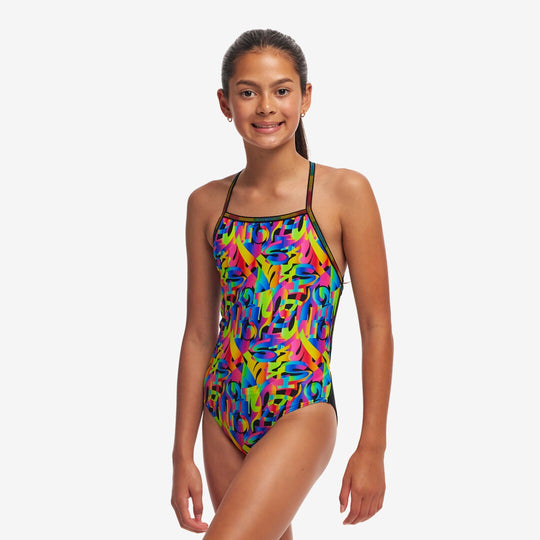 Girl's Strapped In One Piece - Colour Funk