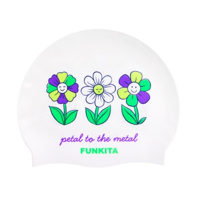 Silicone Swim Cap- Petal to the Metal