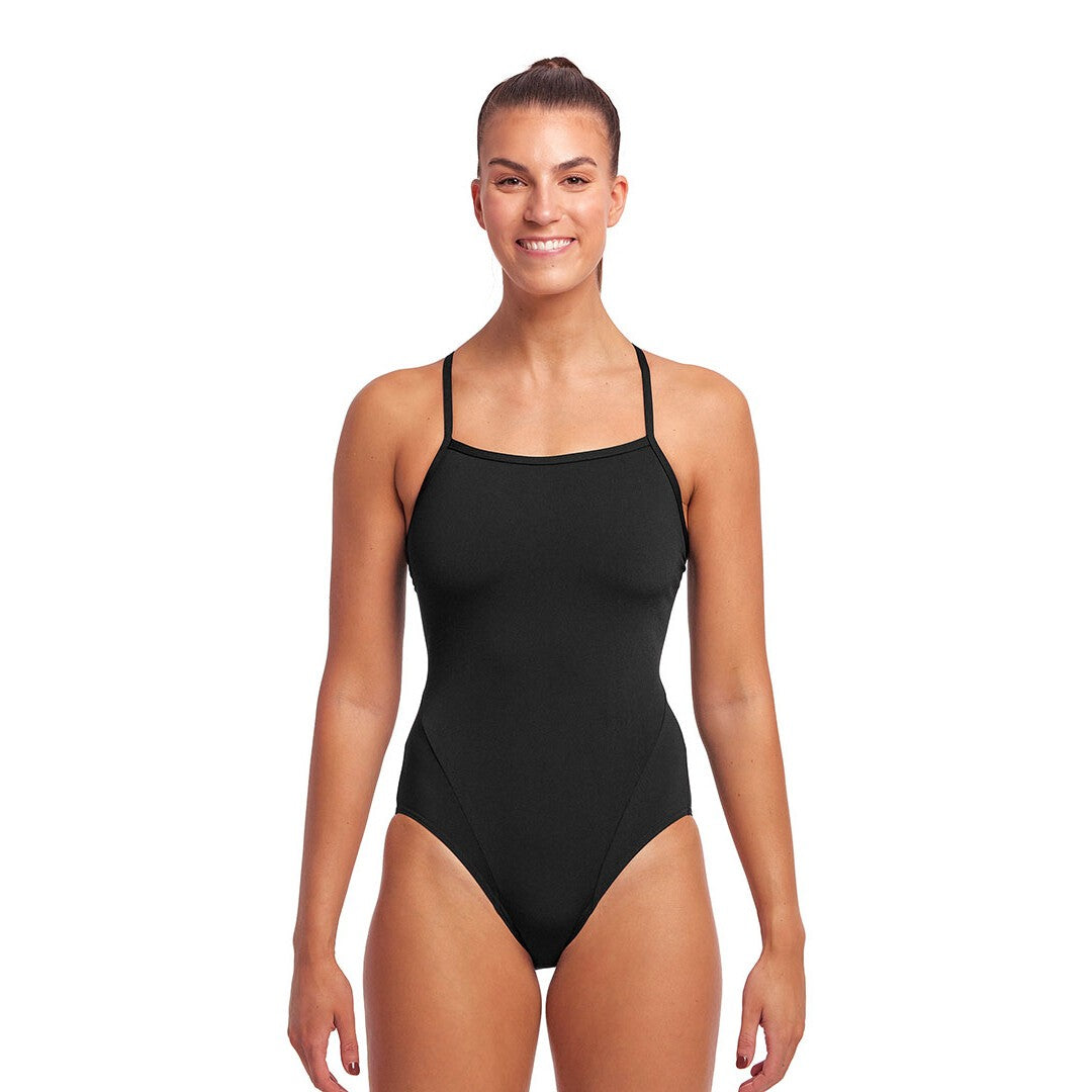 Single Strap One Piece- Still Black