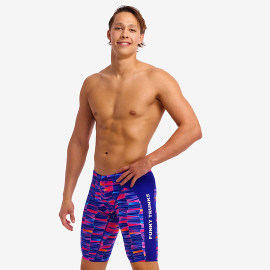 Men's Training Jammers- Warped Waves