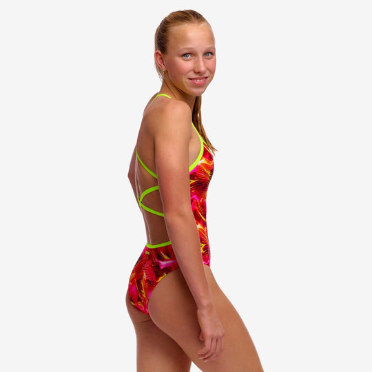 Girl's Strapped In One Piece - Saucy Sonar