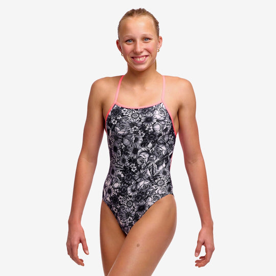 Girl's Tie Me Tight One Piece - Nights Rose