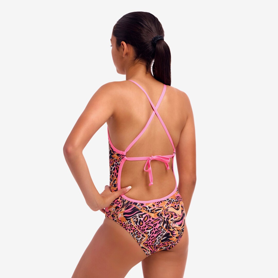 Girl's Tie Me Tight One Piece - Tipsy Tiger