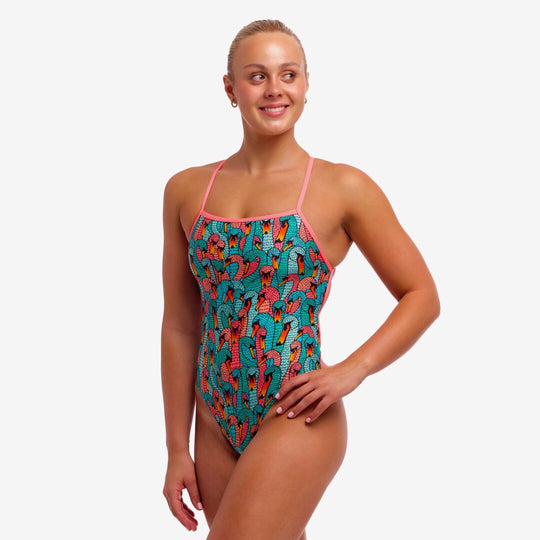 Strapped In One Piece- Swan See Swan