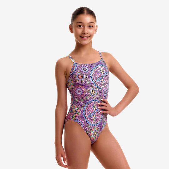 Girl's Diamond Back One Piece- Love Lacy