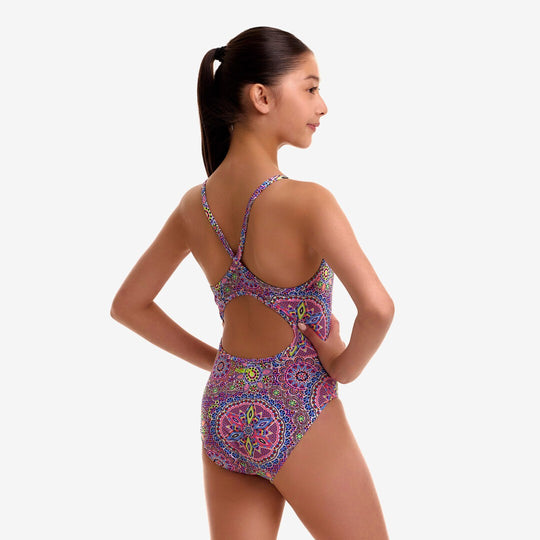 Girl's Diamond Back One Piece- Love Lacy