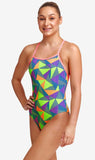 Girl's Strapped In One Piece-Cross Bars