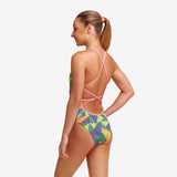 Girl's Strapped In One Piece-Cross Bars