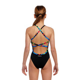 Girl's Strapped In One Piece - Beat it Black