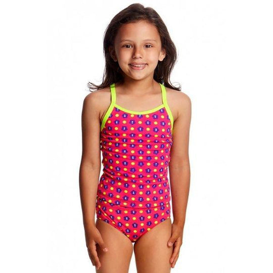 Girls Toddler Tankini & Brief- Daisy Dots