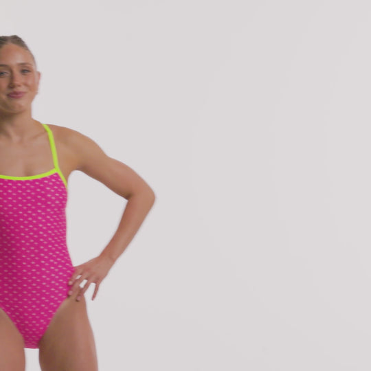 Strapped In One Piece- Pink Proton