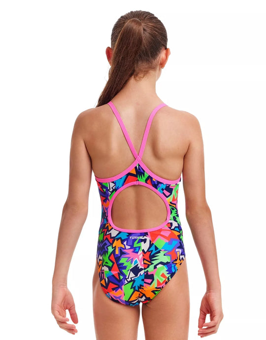 Girl's Diamond Back One Piece- Sharp Edges