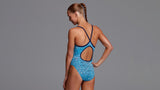 Girl's Diamond Back One Piece- Blue Stone