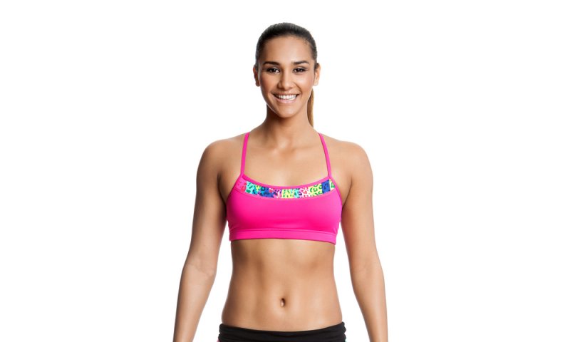 Ladies Crop Top- Pink Feline Fever