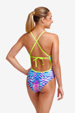 Girl's Tie Me Tight One Piece - Water Ripple
