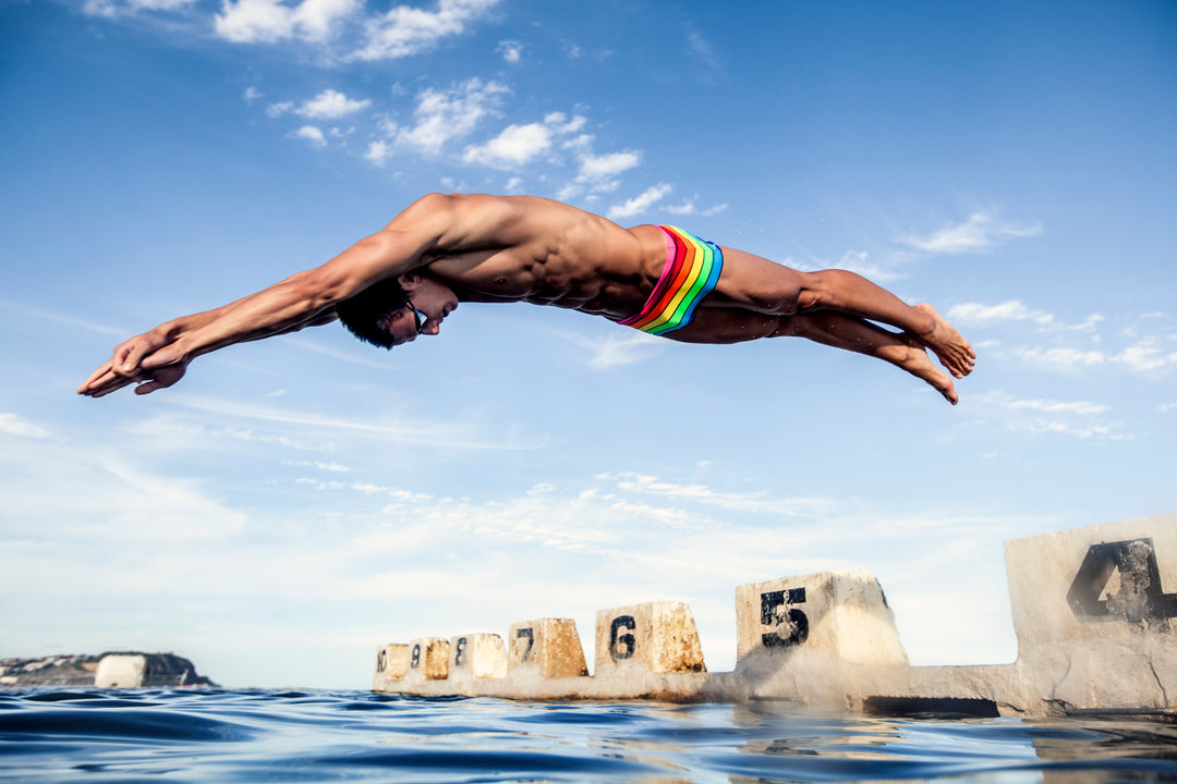 Men's Classic Briefs- Rainbow Racer