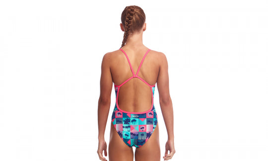 Girl's Single Strap One Piece- Club Tropicana