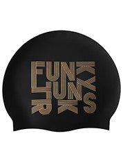 Silicone Swim Cap- Gold Lines