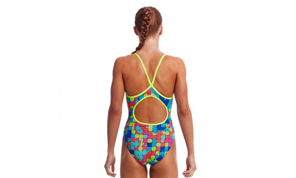 Girl's Diamond Back One Piece- Heat Map