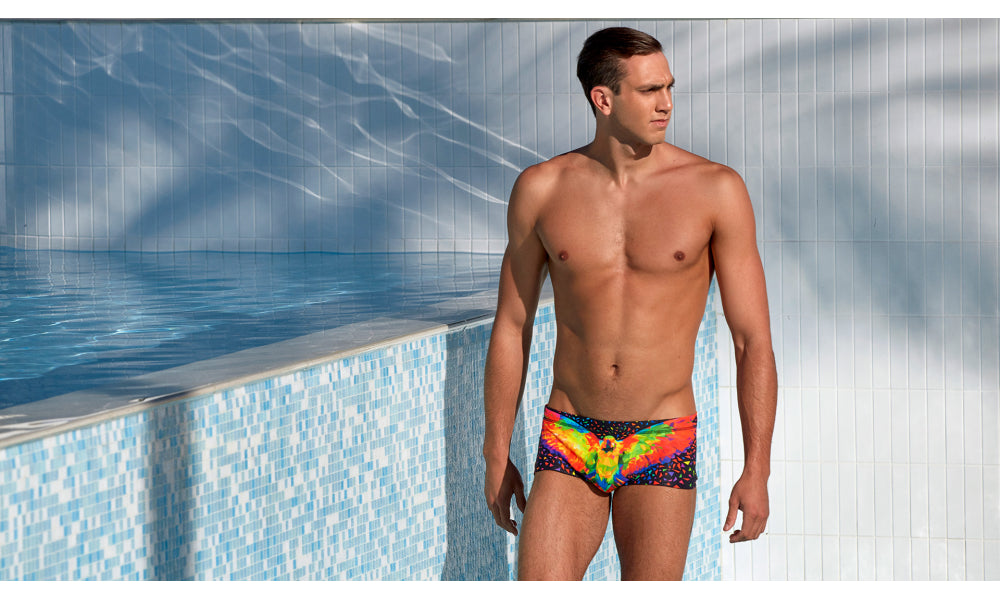 Men's Plain Front Trunks- King Parrot