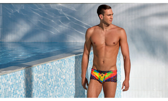 Men's Plain Front Trunks- King Parrot