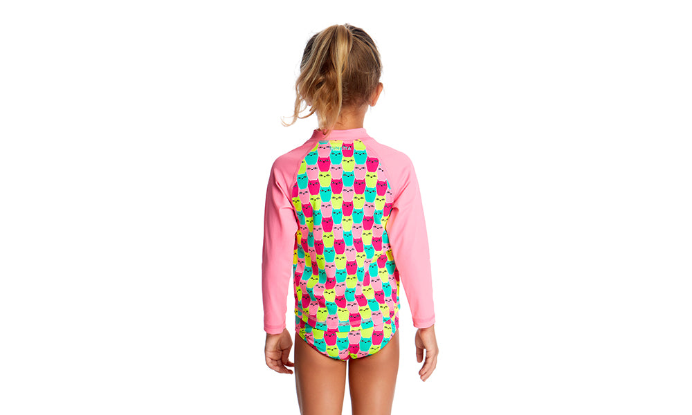 Girls Toddler Zippy Rash Vest- Minty Mittens