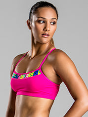Ladies Crop Top- Pink Feline Fever