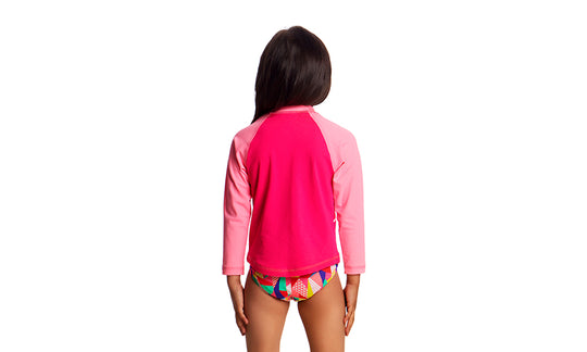 Girls Toddler Zippy Rash Vest- Stare Bear